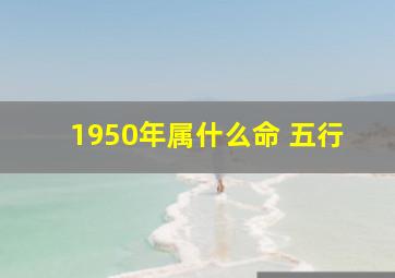 1950年属什么命 五行